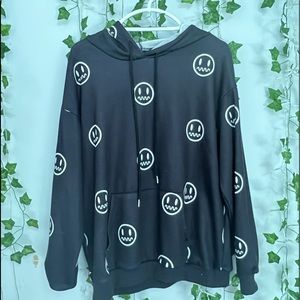 Black and white SHEIN graphic hoodie